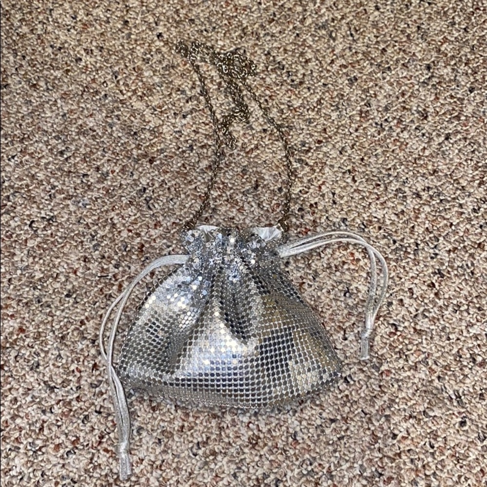 Mini sequin drawstring bag